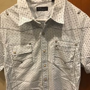Light Blue Men’s 7 Diamonds Button-Down Shirt
